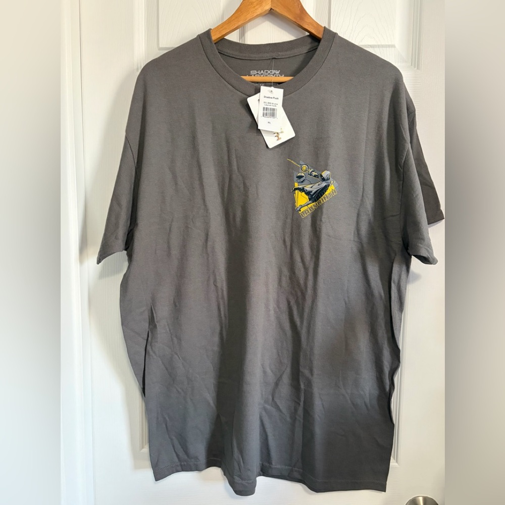 BNWT MEN'S SHADOW PUCK LABYRINTH BANDAI NAMCO S/S T-SHIRT GRAY US SIZE XL